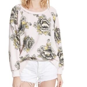 Free People go on get floral sweatshirt